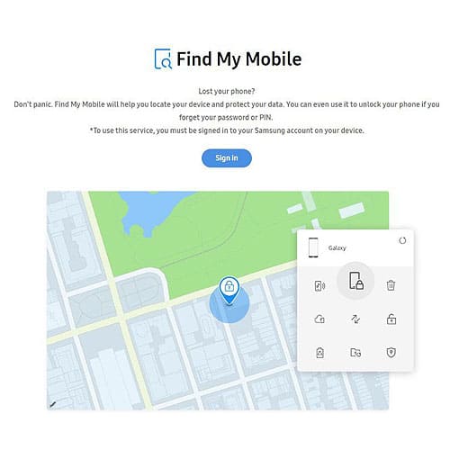 Servis Find My Mobile